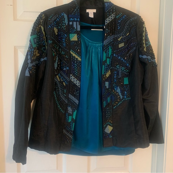 Chico’s Bling on Black Blazer - Picture 1 of 10